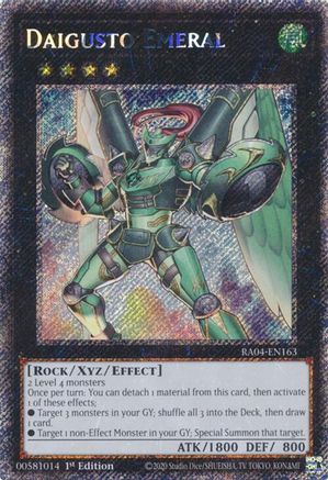 Daigusto Emeral (Platinum Secret Rare) (RA04-EN163) - Quarter Century Stampede 1st Edition