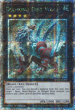Diamond Dire Wolf (Quarter Century Secret Rare) (RA04-EN200) - Quarter Century Stampede 1st Edition