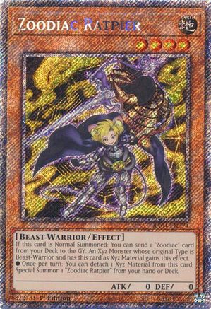 Zoodiac Ratpier (Platinum Secret Rare) (RA04-EN274) - Quarter Century Stampede 1st Edition