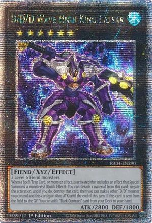 D/D/D Wave High King Caesar (Quarter Century Secret Rare) (RA04-EN290) - Quarter Century Stampede 1st Edition