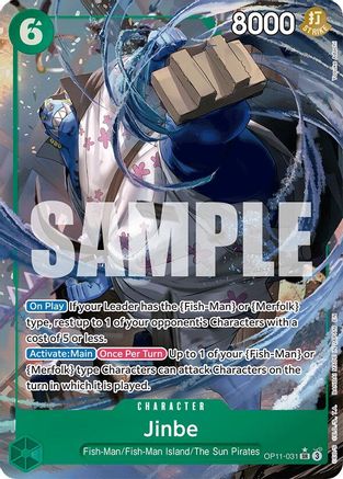Jinbe (031) (Alternate Art) (OP11-031) - A Fist of Divine Speed
