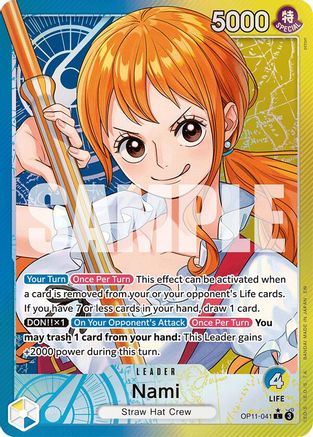 Nami (041) (Alternate Art) (OP11-041) - A Fist of Divine Speed