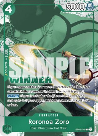 Roronoa Zoro (Winner Pack 2025 Vol. 3) (EB02-019) - One Piece Promotion Cards