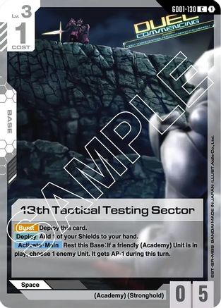 13th Tactical Testing Sector (GD01-130) - Newtype Rising
