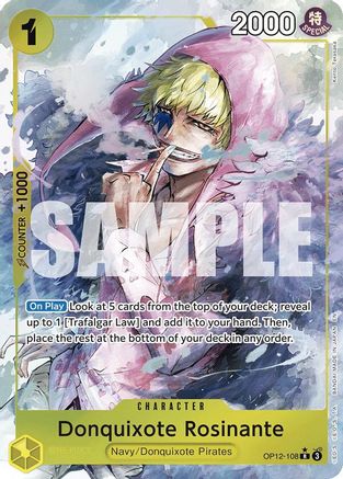 Donquixote Rosinante (108) (Alternate Art) (OP12-108) - Legacy of the Master