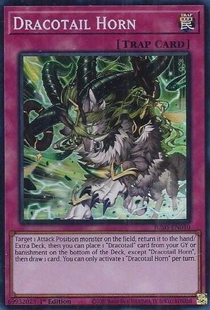 Dracotail Horn (Super Rare) (JUSH-EN010) - Justice Hunters 1st Edition
