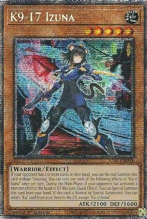 K9-17 Izuna (Starlight Rare) (JUSH-EN031) - Justice Hunters 1st Edition