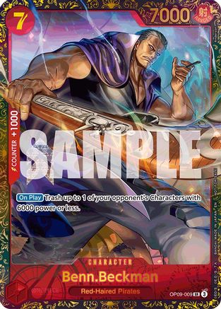 Benn.Beckman (Championship 25-26 Offline Regionals Season 2) (OP09-009) - One Piece Promotion Cards