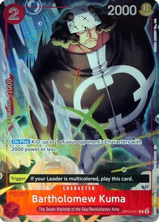 Bartholomew Kuma (Seven Warlords of the Sea Binder Set) (OP05-011) - One Piece Promotion Cards