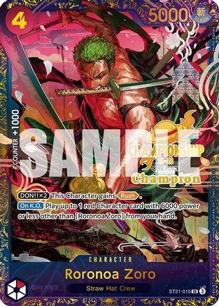 Roronoa Zoro (CS 25-26 1st Place) (ST21-015) - One Piece Promotion Cards