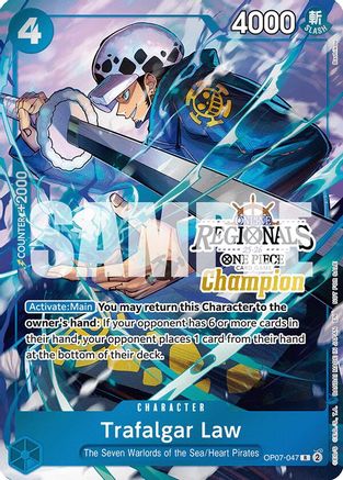 Trafalgar Law (Online Regional Champion Card Set 2025 Vol.2) (OP07-047) - One Piece Promotion Cards