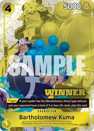Bartholomew Kuma (Winner Pack 2025 Vol. 4) (OP09-108) - One Piece Promotion Cards