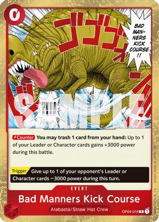 Bad Manners Kick Course (Reprint) (OP04-016) - Premium Booster -The Best- Vol. 2