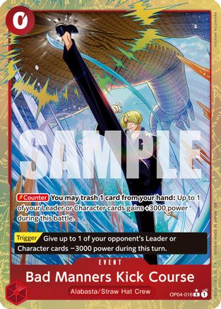 Bad Manners Kick Course (Alternate Art) (OP04-016) - Premium Booster -The Best- Vol. 2