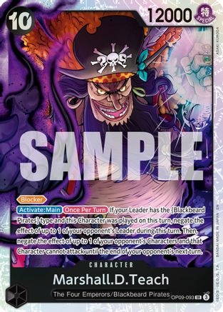 Marshall.D.Teach - OP09-093 (Reprint) (OP09-093) - Premium Booster -The Best- Vol. 2
