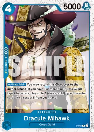 Dracule Mihawk - P-081 (Pirate Foil) (P-081) - Premium Booster -The Best- Vol. 2