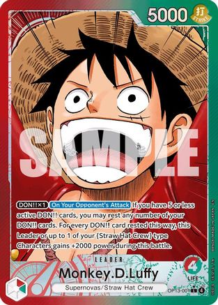 Monkey.D.Luffy (001) (Alternate Art) (OP13-001) - Carrying On His Will