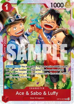 Ace & Sabo & Luffy (OP13-007) - Carrying On His Will