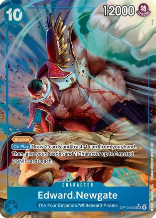 Edward.Newgate (Alternate Art) (OP13-042) - Carrying On His Will