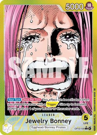 Jewelry Bonney (100) (Alternate Art) (OP13-100) - Carrying On His Will