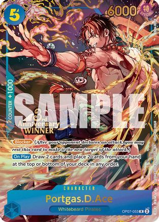 Portgas.D.Ace - OP07-053 (3rd Anniversary Winner) (OP07-053) - One Piece Promotion Cards
