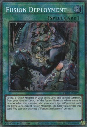 Fusion Deployment (Starlight Rare) (CH01-EN029) - THE CHRONICLES DECK: The Fallen & The Virtuous (All-Foil Edition) 1st Edition