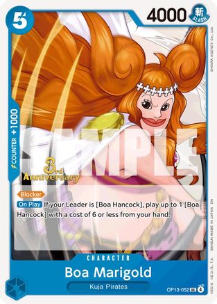 Boa Marigold (OP13-052) - Carrying On His Will: 3rd Anniversary Tournament Cards