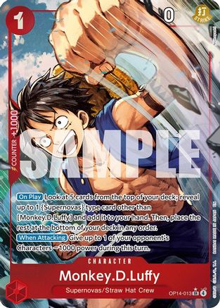 Monkey.D.Luffy (Alternate Art) (OP14-013) - The Azure Sea's Seven