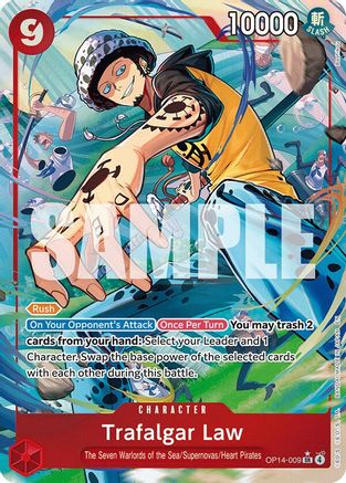 Trafalgar Law - OP14-009 (Alternate Art) (OP14-009) - The Azure Sea's Seven