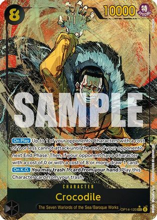 Crocodile - OP14-120 (Alternate Art) (OP14-120) - The Azure Sea's Seven