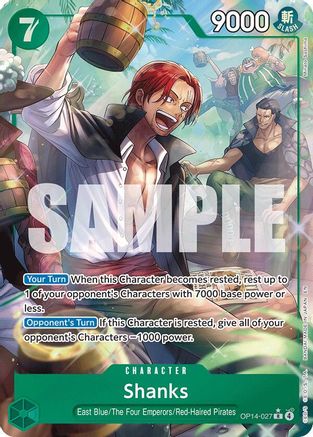 Shanks (Alternate Art) (OP14-027) - The Azure Sea's Seven