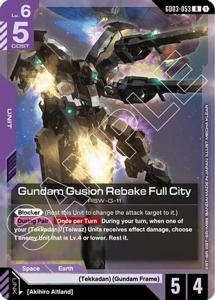 Gundam Gusion Rebake Full City (GD03-053) - Steel Requiem Holofoil