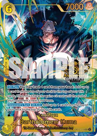 Bartholomew Kuma (Japanese Version 3rd Anniversary Set) (OP12-119) - One Piece Promotion Cards