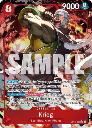 Krieg (OP15-008) (Alternate Art) (OP15-008) - Adventure on Kami's Island
