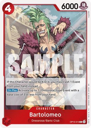 Bartolomeo (OP15-014) - Adventure on Kami's Island
