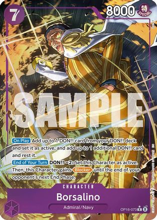 Borsalino (Alternate Art) (OP16-073) - The Time of Battle