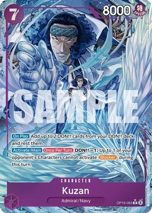 Kuzan (Alternate Art) (OP16-063) - The Time of Battle