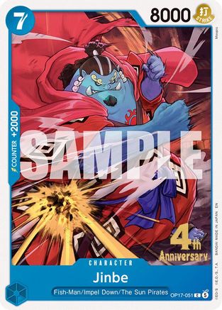 Jinbe (051) (OP17-051) - The World's Strongest Warriors Release Event Cards