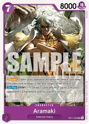 Aramaki (OP17-059) - The World's Strongest Warriors Release Event Cards