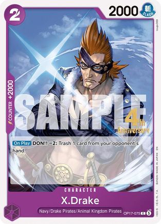 X.Drake (OP17-075) - The World's Strongest Warriors Release Event Cards