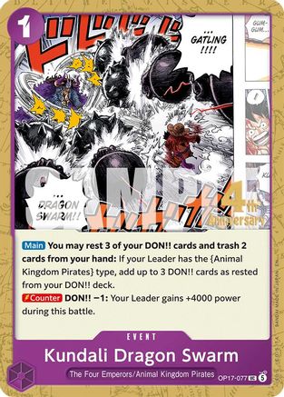 Kundali Dragon Swarm (OP17-077) - The World's Strongest Warriors Release Event Cards