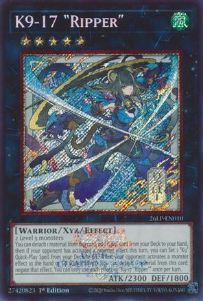 K9-17 Ripper (Emblazoned Alternate Art) (26LP-EN010) - Limited Pack World Championship 2026 1st Edition