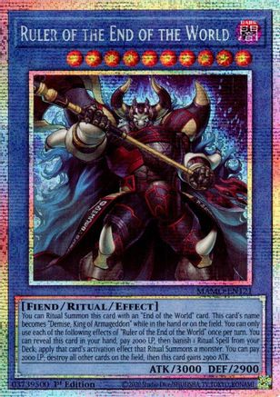 Ruler of the End of the World (Starlight Rare) (MAMO-EN121) - Magnificent Monsters 1st Edition