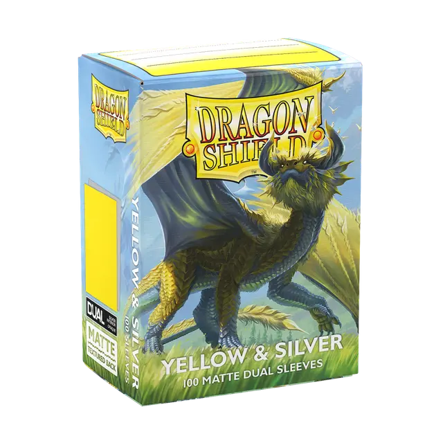 Dragon Shield Matte Dual Sleeves Yellow & Silver
