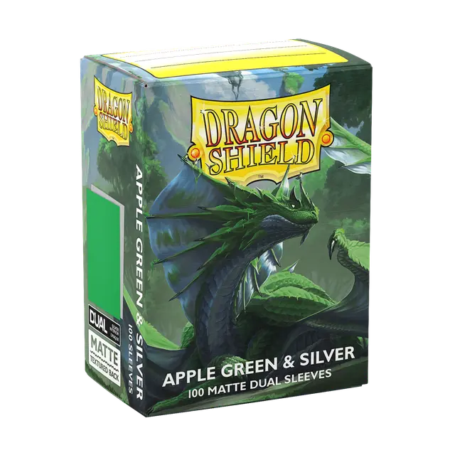 Dragon Shield Matte Dual Sleeves Apple Green & Silver