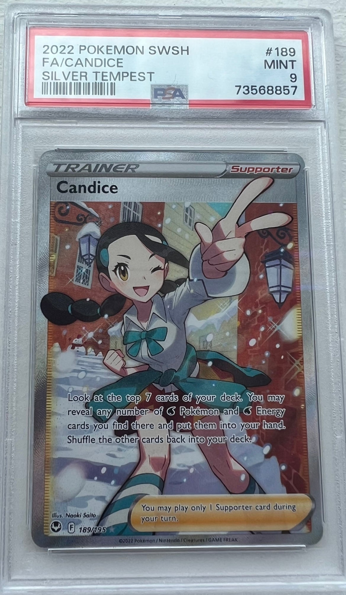 PSA 9 Candice #189 - Silver Tempest