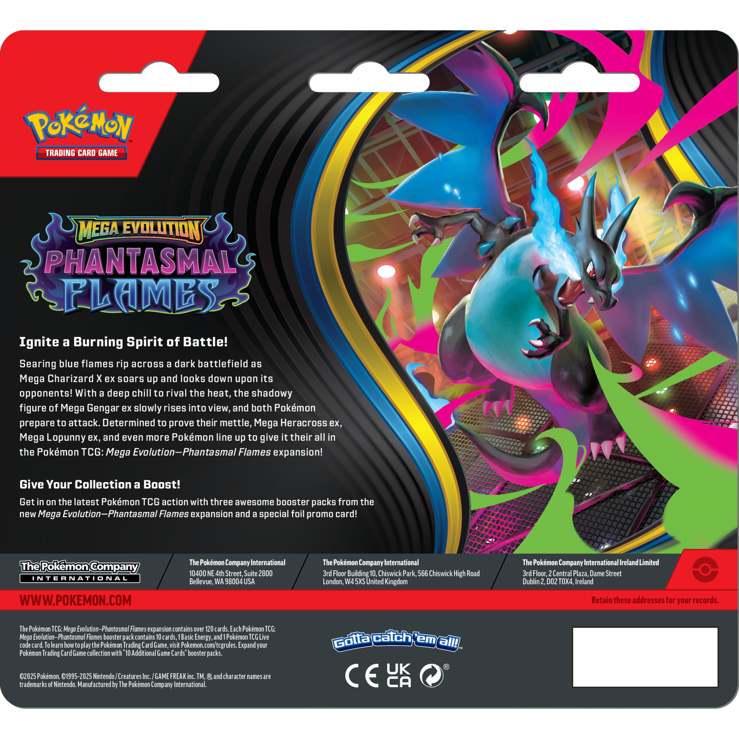 Mega Evolution—Phantasmal Flames Three-Booster Blister