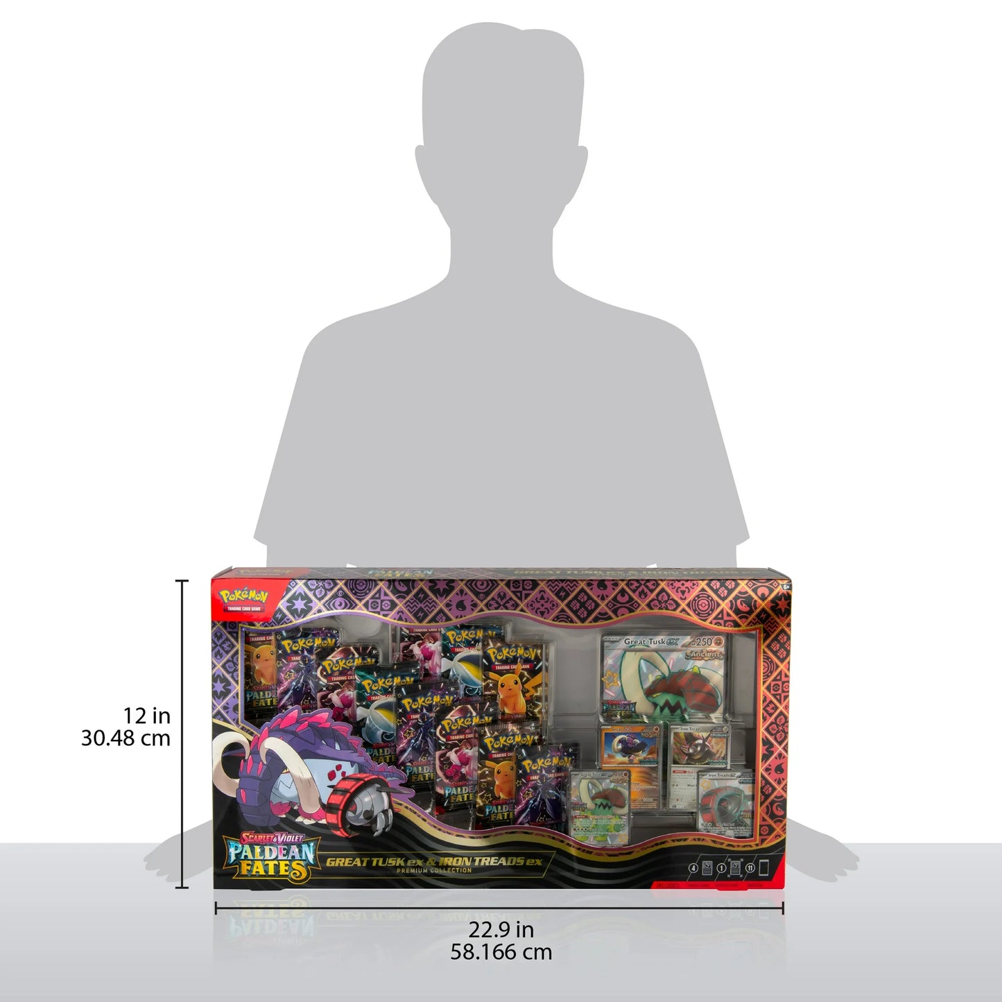 Paldean Fates Great Tusk ex & Iron Threads ex Premium Collection