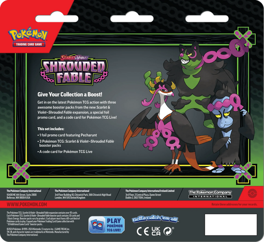 Pokémon TCG: Scarlet & Violet—Shrouded Fable 3-Pack Blister - Emmett's ToyStop