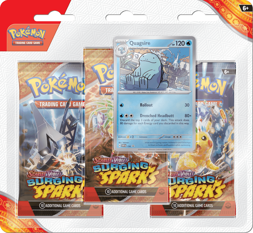 Scarlet & Violet: Surging Sparks - 3-Pack Blister (Quagsire)
